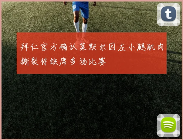 拜仁官方确认莱默尔因左小腿肌肉撕裂将缺席多场比赛